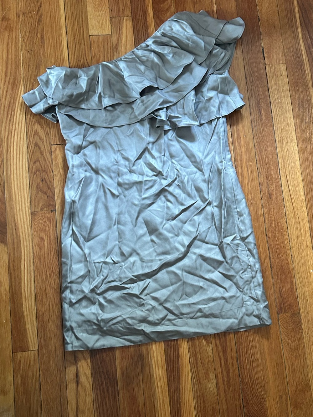 Banana Republic One-Shoulder Ruffle Women's Top in Light Gray